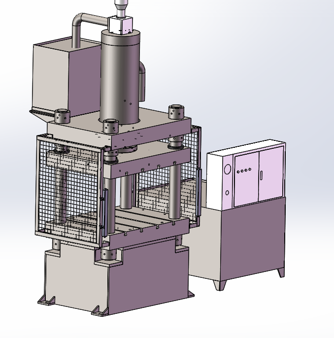 Máquina de prensa hidráulica de tres vigas de catro columnas de 500 toneladas para carretilla