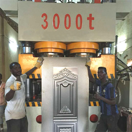 Máquina de prensa hidráulica manual de mesa de traballo móbil de 100 toneladas de dobre columna