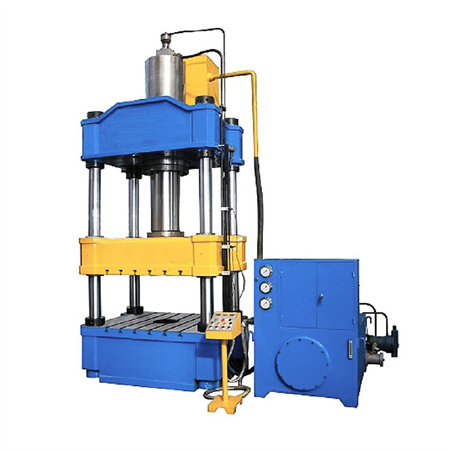 Máquina de prensa hidráulica manual de mesa de traballo móbil de 100 toneladas de dobre columna
