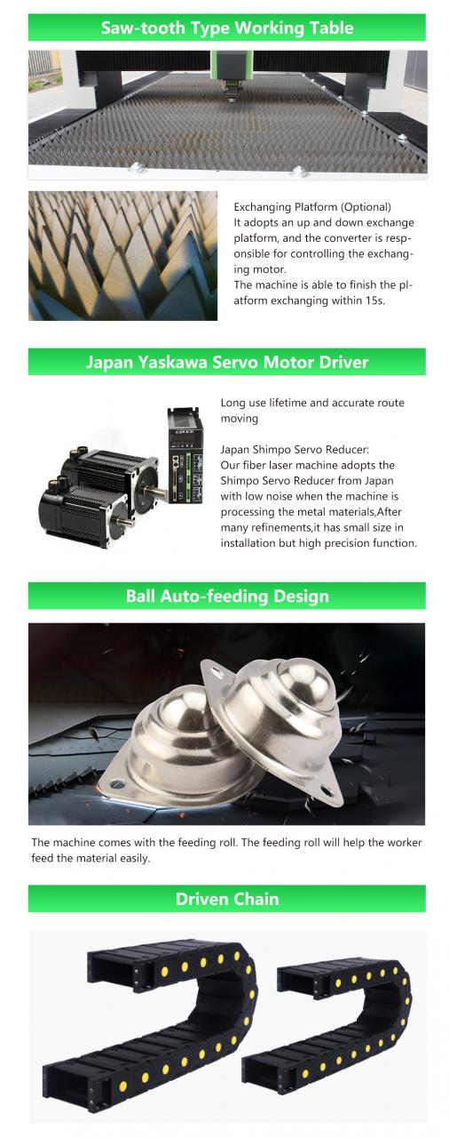 Carbono, ferro, aluminio, metal, aceiro inoxidable, fibra CNC, máquina de corte por láser