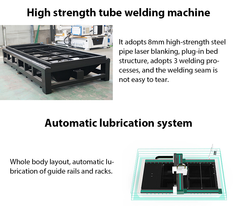 Cortador de tubos de follas e tubos de dobre uso CNC Máquina de corte con láser de fibra para metal