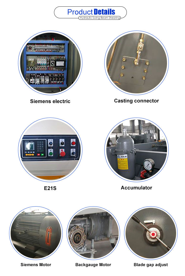 Qc12y-6x5000 Cnc Hydraulic Shearing Machine For Sheet Metal Cutting With Ce Máquina de corte hidráulica Qc12y-6x5000 CNC para o corte de chapa con Ce