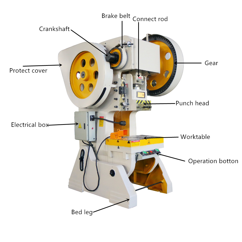 Máquina perforadora de ferro de cizalladura mecánica de ángulo Cnc con viga en H de cabeza única